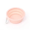Macaron-colored pet silicone folding bowl with hook, portable outdoor dog bowl, cat bowl, outdoor travel water bowl, pet feeding and drinking basin, pet outdoor supplies details Picture